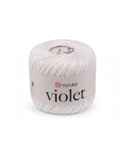 Fir de croșetat din bumbac Violet, 50 g | Mimib