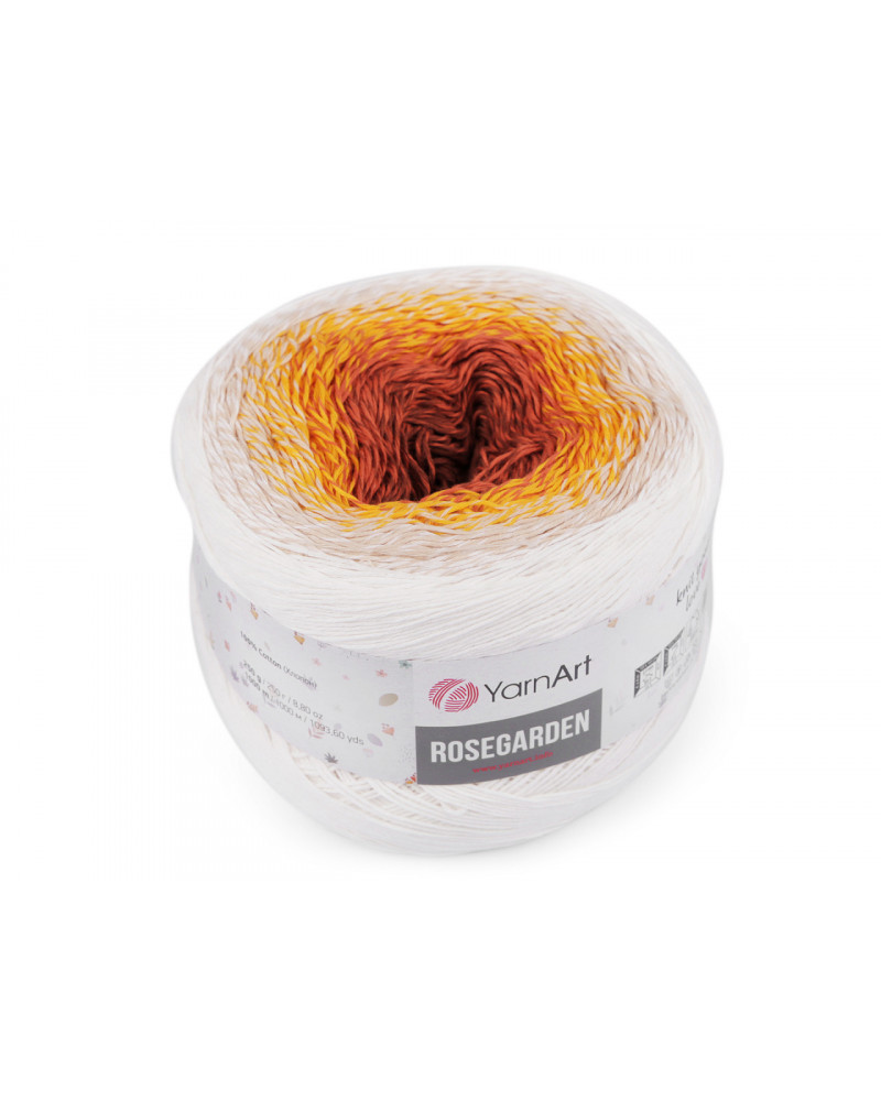 Fir de tricotat din bumbac Rosegarden, 250 g | Mimib