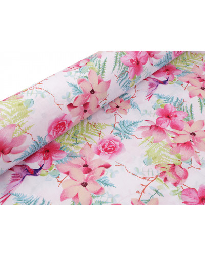 Bumbac imprimat cu motiv floral | Mimib