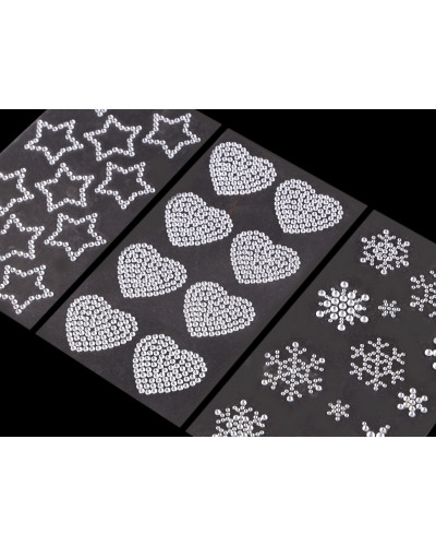 Decorațiuni autoadezive , fulgi de nea, inimioare, stele | Mimib