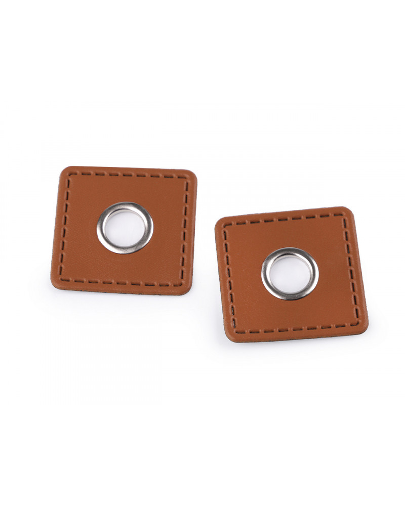 Ocheți cu patrat din piele sintetica pentru cusut, de 10 mm | Mimib