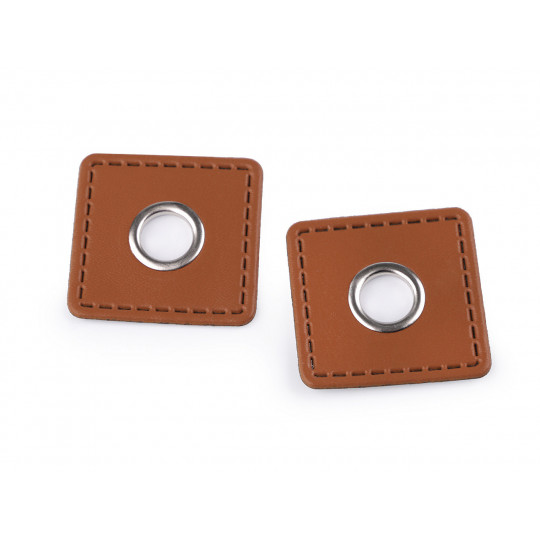 Ocheți cu patrat din piele sintetica pentru cusut, de 10 mm | Mimib