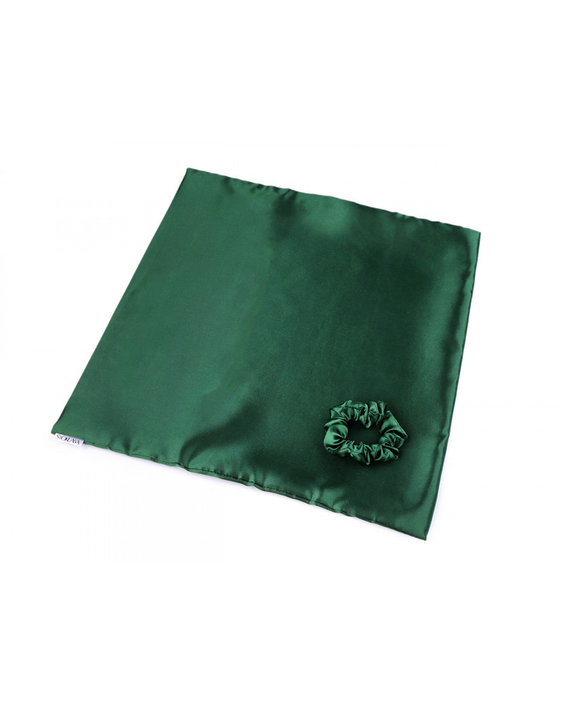 Set de dormit, fata de perna din satin si elastic de par | Mimib Set de dormit, fata de perna din satin si elastic de par | Mimib