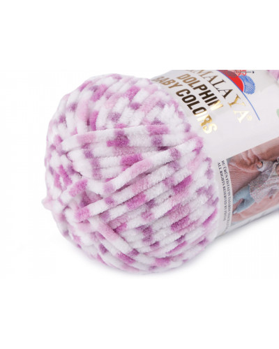 Fir de tricotat plușat Dolphin Baby Colors 100 g | Mimib