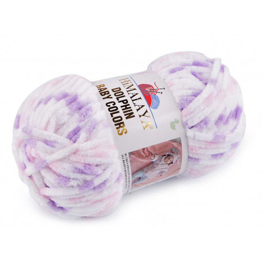 Fir de tricotat plușat Dolphin Baby Colors 100 g | Mimib