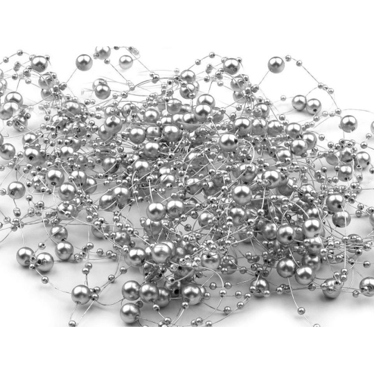 Ghirlandă decorativă perle, Ø7 mm, lungime 130 cm | Mimib