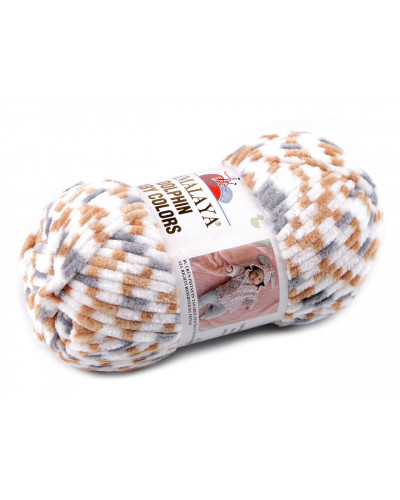 Fir de tricotat plușat Dolphin Baby Colors 100 g | Mimib