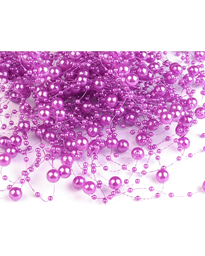 Ghirlandă decorativă perle, Ø7 mm, lungime 130 cm | Mimib