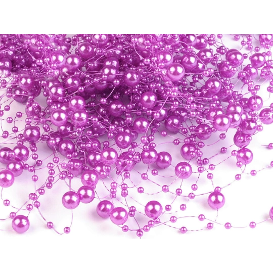 Ghirlandă decorativă perle, Ø7 mm, lungime 130 cm | Mimib