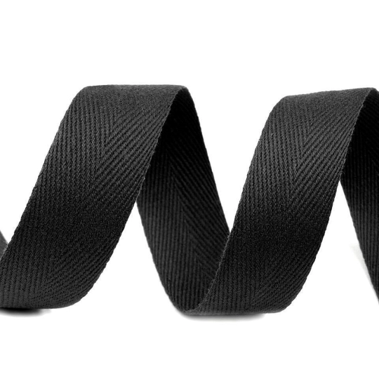 Bandă din bumbac Herringbone, lățime 25 mm | Mimib