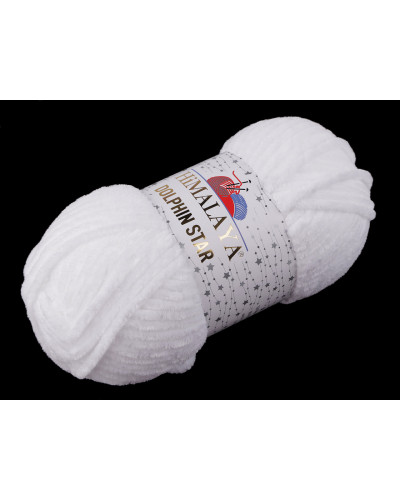 Fir de tricotat plușat cu fibra lurex Dolphin Star 100 g | Mimib