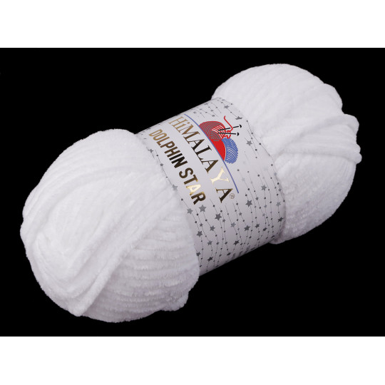 Fir de tricotat plușat cu fibra lurex Dolphin Star 100 g | Mimib