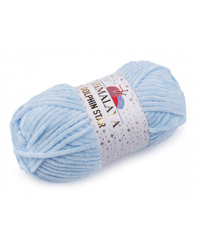 Fir de tricotat plușat cu fibra lurex Dolphin Star 100 g | Mimib