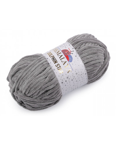 Fir de tricotat plușat cu fibra lurex Dolphin Star 100 g | Mimib