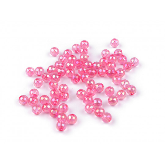 Mărgele din plastic curcubeu Ø6 mm | Mimib