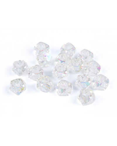 Mărgele din plastic diamant cu efect AB 8x13 mm | Mimib