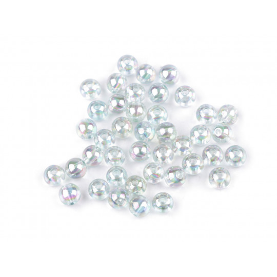 Mărgele din plastic curcubeu Ø8 mm | Mimib