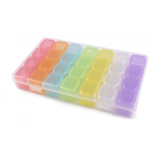 Cutie din plastic / organizator 28 cutiuțe | Mimib