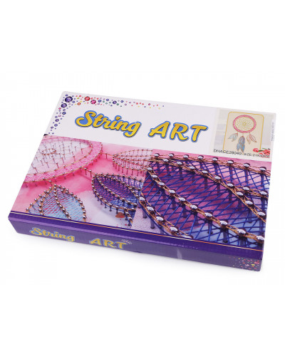 Set creativ String Art - creații cu șnururi  21x30 cm | Mimib