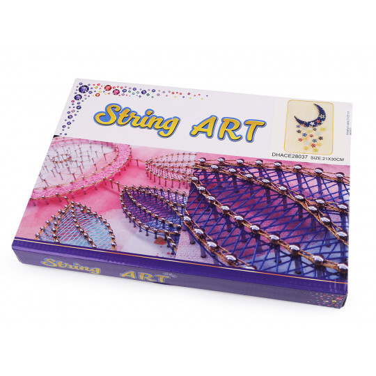 Set creativ String Art - creații cu șnururi  21x30 cm | Mimib