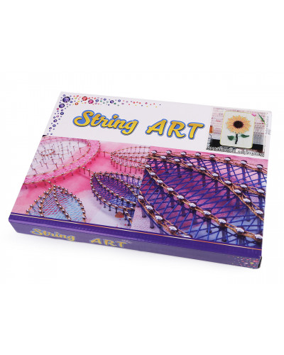 Set creativ String Art - creații cu șnururi  21x30 cm | Mimib