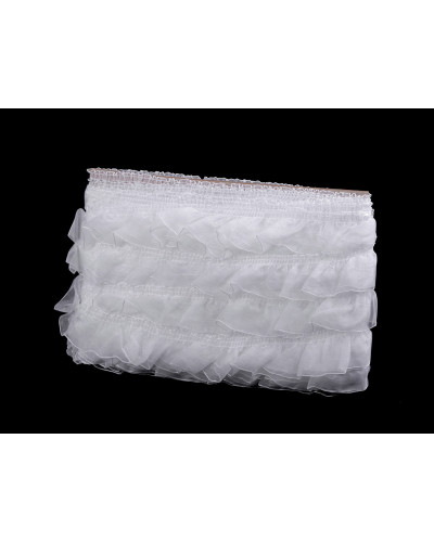 Bandă organza cu volănașe 40 mm | Mimib