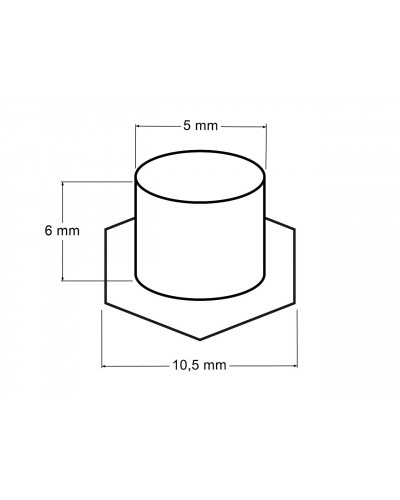 Ocheți hexagon Ø5mm interior/exterior Ø10,5 mm | Mimib