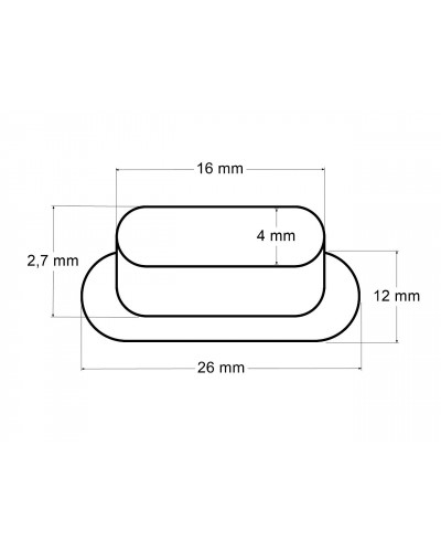 Ocheți ovali 4x16 mm | Mimib