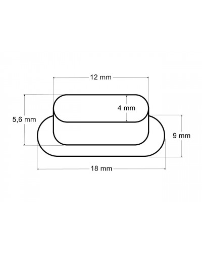 Ocheți ovali 4x12 mm | Mimib