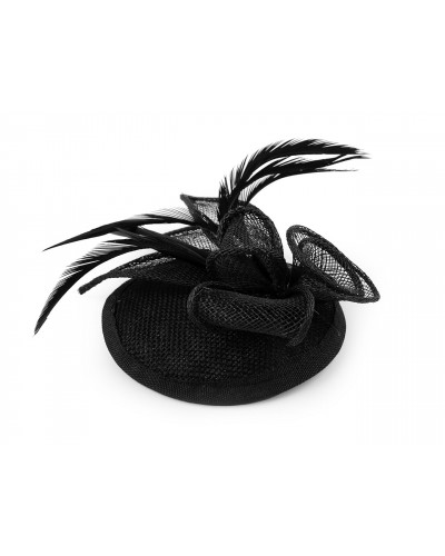 Fascinator / pălărie cu flori și pene | Mimib