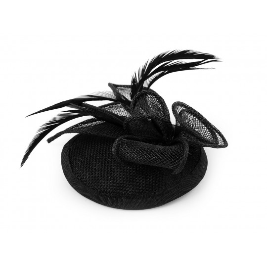Fascinator / pălărie cu flori și pene | Mimib