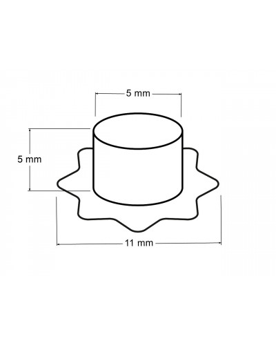 Ocheti floare  interior Ø5 mm / exterior Ø11 mm | Mimib