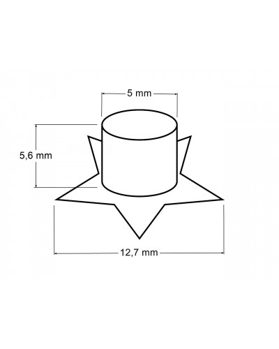 Ocheti stea interior Ø5 mm / Ø12,7 mm exterior | Mimib