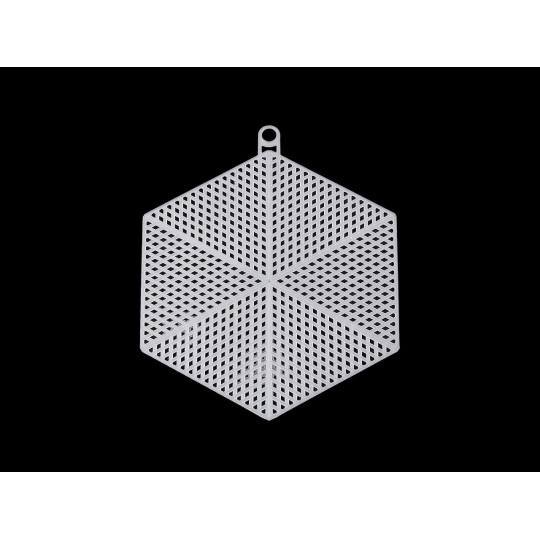 Plasă din plastic pentru brodat inimă, fulg de zăpadă | Mimib