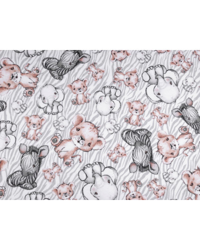 Bumbac flanelat, motiv animale | Mimib