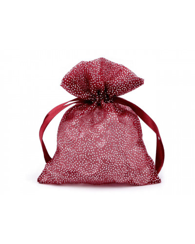 Saculet cadou organza cu sclipici, 10x13 cm | Mimib