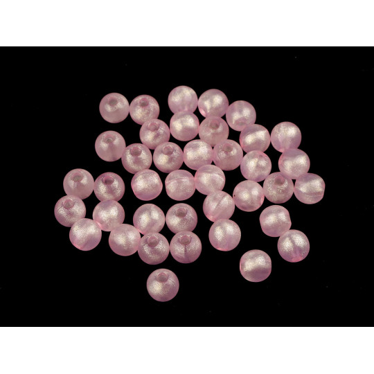 Mărgele plastic perlate AB efect Ø8 mm | Mimib