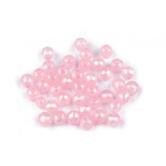 Mărgele plastic perlate AB efect Ø10 mm | Mimib