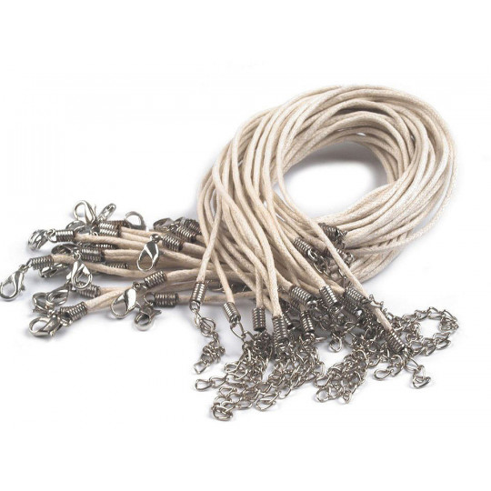 Bază colier șnur cerat cu închizătoare, 45 cm | Mimib