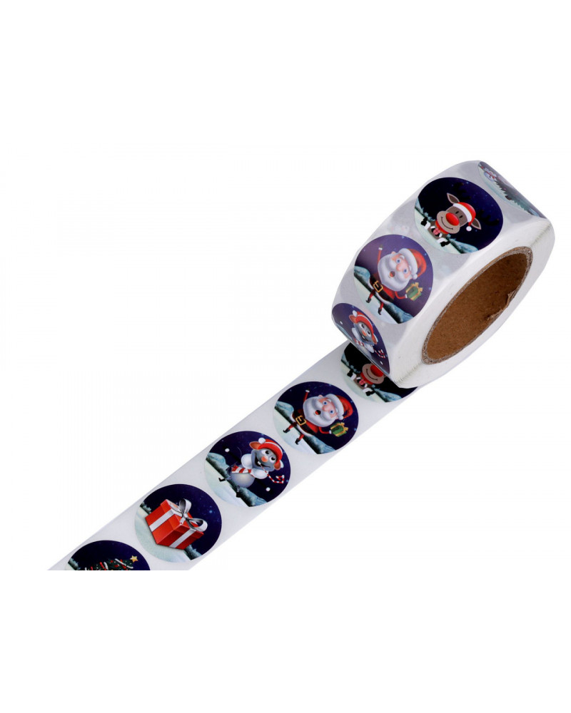 Autocolante din hârtie de Crăciun Ø25 mm | Mimib Autocolante din hârtie de Crăciun Ø25 mm | Mimib