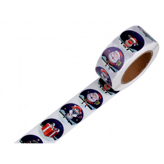 Autocolante din hârtie de Crăciun Ø25 mm | Mimib Autocolante din hârtie de Crăciun Ø25 mm | Mimib