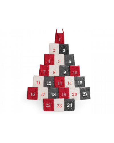 Calendar de Advent din catifea cu strasuri | Mimib