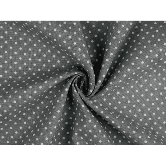 Bumbac imitație de in, buline | Mimib