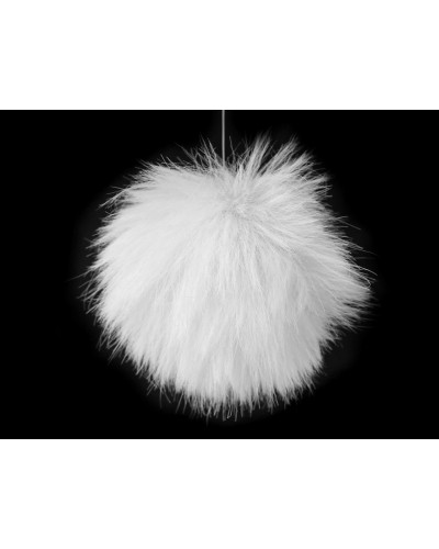 Pompon din blană cu buclă Ø8 cm | Mimib