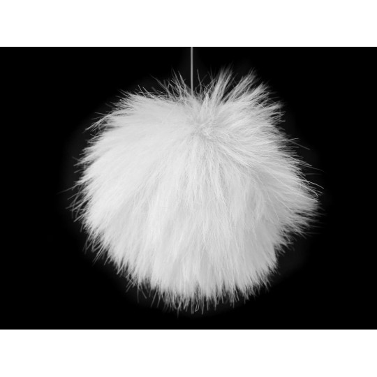 Pompon din blană cu buclă Ø8 cm | Mimib