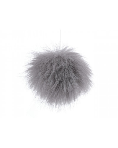 Pompon din blană cu buclă Ø8 cm | Mimib