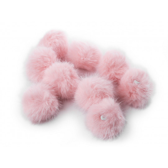 Pompon din blană cu buclă Ø3,5 cm | Mimib