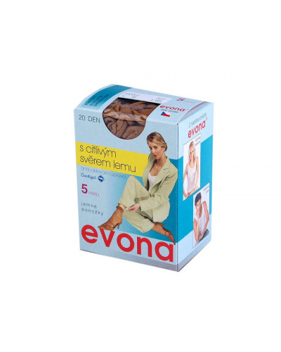 Șosete nylon Evona 20 den, set 5 perechi | Mimib