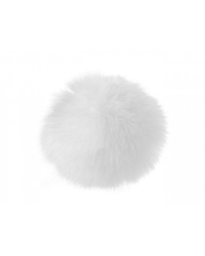 Pompon din blană cu buclă Ø14 cm | Mimib