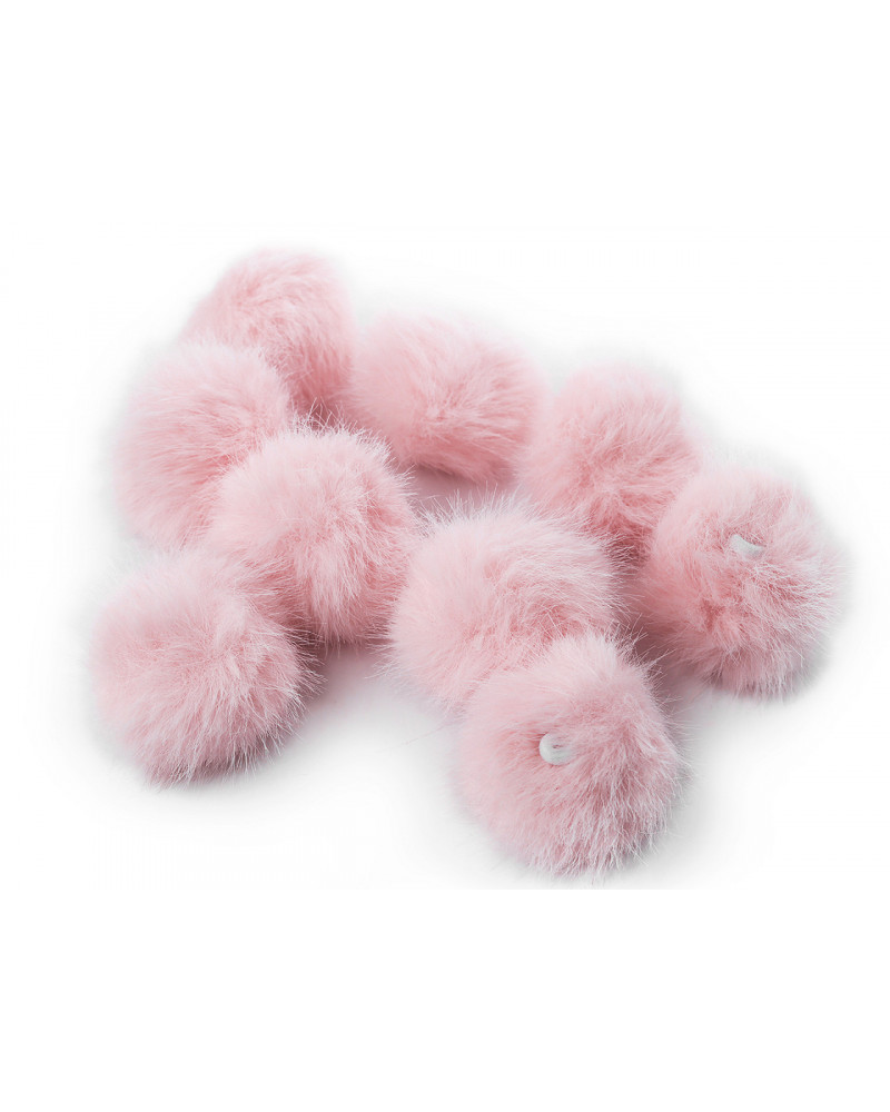 Pompon din blană cu buclă Ø4,5 cm | Mimib Pompon din blană cu buclă Ø4,5 cm | Mimib